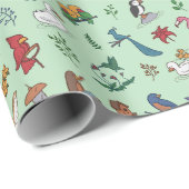 Papier Cadeau Papier à enveloppement à thème pour oiseaux (Coin rond)