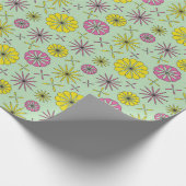 Papier Cadeau Papier à enveloppement Abstrait rose et jaune (Coin)