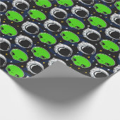 Papier Cadeau Papier à enveloppement Alien vert (Coin)