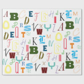 Papier Cadeau Papier à enveloppement Alphabet (Plat)