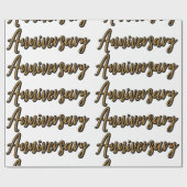 Papier Cadeau Papier à enveloppement Anniversaire d'or (Plat)