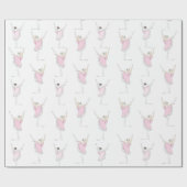 Papier Cadeau Papier à enveloppement Ballerina rose (Plat)