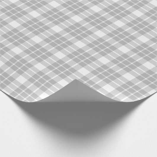 Papier Cadeau Papier à enveloppement blanc et gris (Coin)