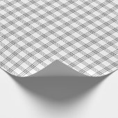 Papier Cadeau Papier à enveloppement blanc et noir moderne (Coin)