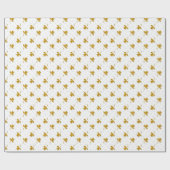 Papier Cadeau Papier à enveloppement blanc Feuille Faux Gold Foi (Plat)