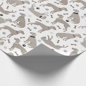 Papier Cadeau Papier à enveloppement blanc pour os et pattes Wei (Coin)