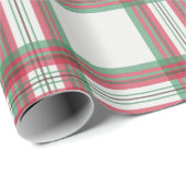 Papier Cadeau Papier à enveloppement blanc rouge Noël (Coin rond)