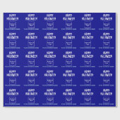 Papier Cadeau Papier à enveloppement bleu Halloween d'affaires (Plat)