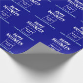 Papier Cadeau Papier à enveloppement bleu Halloween d'affaires (Coin)