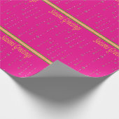 Papier Cadeau Papier à enveloppement Bonnes Fêtes roses (Coin)