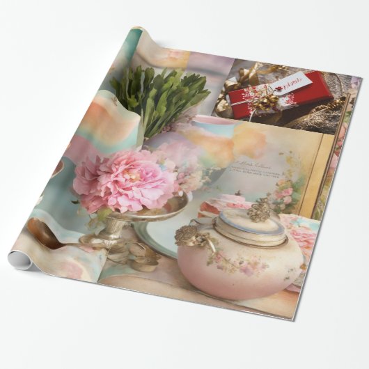 Papier Cadeau Papier à enveloppement brillant 30 pouces x 6 pi (Déroulé)