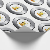 Papier Cadeau Papier à enveloppement brillant Bumblebee argenté (Coin)