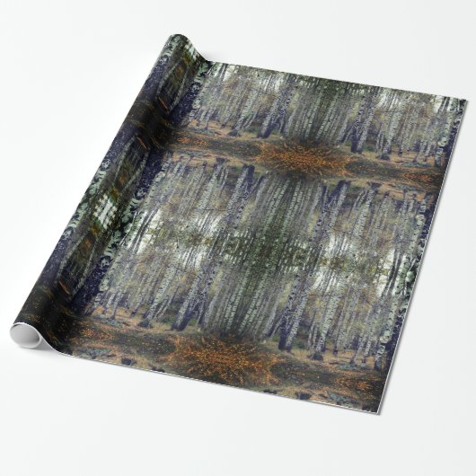 Papier Cadeau Papier à enveloppement brillant de forêt, 30 po x (Déroulé)