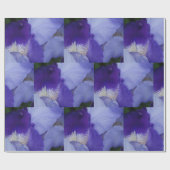 Papier Cadeau Papier à enveloppement brillant Iris Fleur violet (Plat)