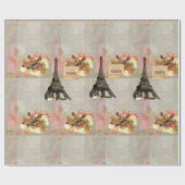 Papier Cadeau Papier à enveloppement brillant Paris France (Plat)