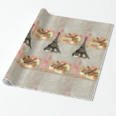 Papier Cadeau Papier à enveloppement brillant Paris France (Déroulé)