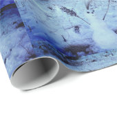 Papier Cadeau Papier à enveloppement brillant photo Snowman (Coin rond)