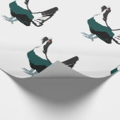 Papier Cadeau Papier à enveloppement brillant pour oiseaux caper (Coin)