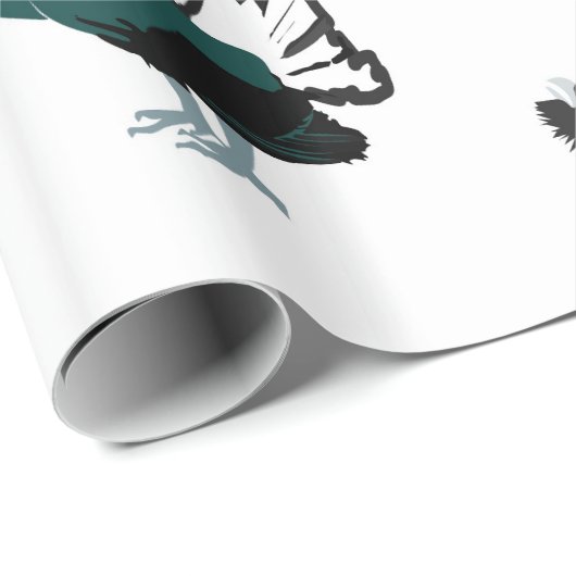 Papier Cadeau Papier à enveloppement brillant pour oiseaux caper (Coin rond)