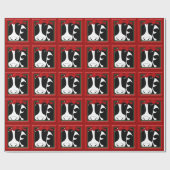 Papier Cadeau Papier à enveloppement brillant pour vache de Noël (Plat)