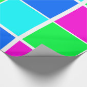 Papier Cadeau Papier à enveloppement brillant, rose bleu vert (Coin)