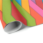 Papier Cadeau Papier à enveloppement brillant Triangles colorés (Coin rond)