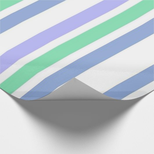 Papier Cadeau Papier à enveloppement brillant Vert Purple Bande (Coin)