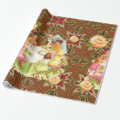 Papier Cadeau Papier à enveloppement brillant Victorian (Déroulé)