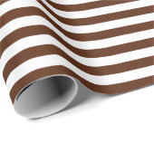 Papier Cadeau Papier à enveloppement Brown et blanc moyen (Coin rond)