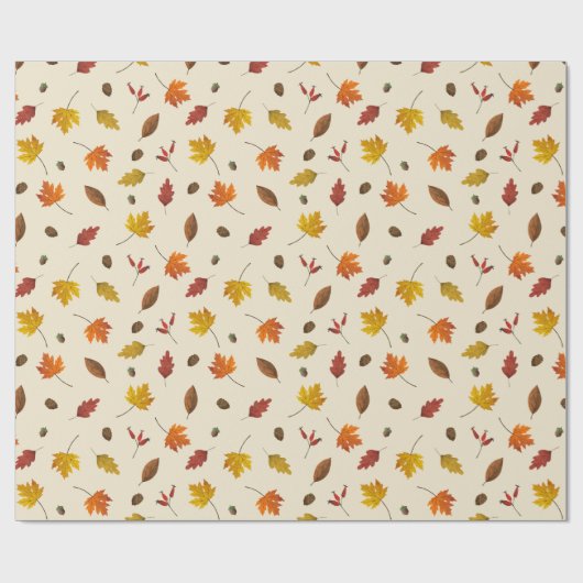 Papier Cadeau Papier à enveloppement cadeau automne automne feui (Plat)