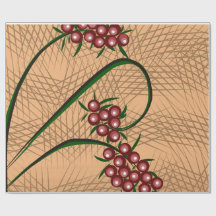 Papier à enveloppement cadeau avec motif Berry