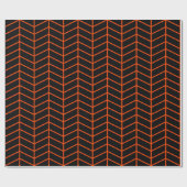 Papier Cadeau Papier à enveloppement Chevron - Orange brillant s (Plat)