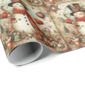 Papier Cadeau Papier à enveloppement classique pour bonhomme de (Coin rond)