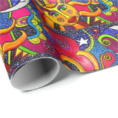 Papier Cadeau Papier à enveloppement Cosmos (Coin rond)