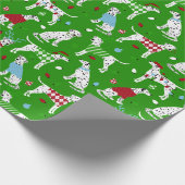 Papier Cadeau Papier à enveloppement dalmate de Noël (Coin)