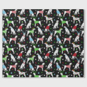 Papier Cadeau Papier à enveloppement dalmate de Noël (Plat)