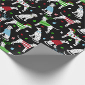 Papier Cadeau Papier à enveloppement dalmate de Noël (Coin)