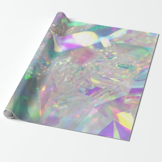 Papier Cadeau Papier à enveloppement d'angle Iridescente (Déroulé)
