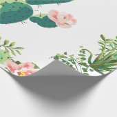 Papier Cadeau Papier à enveloppement de 60 lb Rouleau de cactus  (Coin)