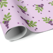 Papier Cadeau Papier à enveloppement de canneberge (Coin rond)