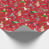 Papier Cadeau Papier à enveloppement de chien gris italien de No (Coin)