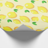 Papier Cadeau Papier à enveloppement de citron jaune (Coin)