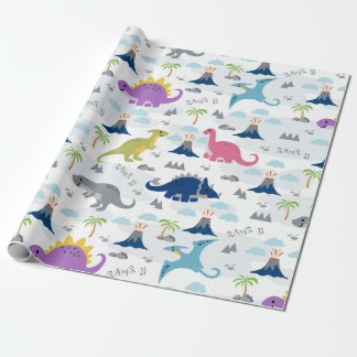 Papier Cadeau Papier à enveloppement de dinosaures - Dinosaures 