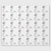 Papier Cadeau Papier à enveloppement de douche pour bébé princes (Plat)