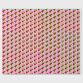 Papier Cadeau Papier à enveloppement de fraises (Plat)