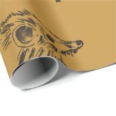 Papier Cadeau Papier à enveloppement de hérisson (Coin rond)