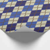 Papier Cadeau Papier à enveloppement de Jacquard de scone bleuté (Coin)