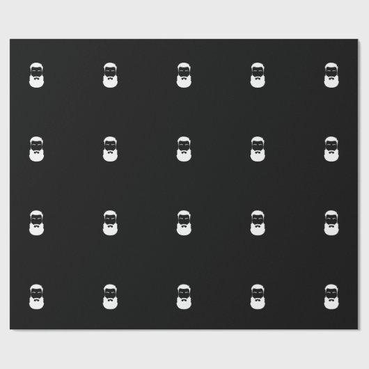 Papier Cadeau Papier à enveloppement de la barbe blanche (Plat)