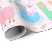 Papier Cadeau Papier à enveloppement de lamas (Coin rond)