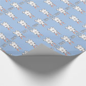 Papier Cadeau Papier à enveloppement de lapin de Pâques Papier p (Coin)